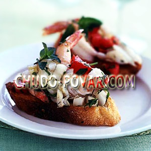 Бутерброд из морепродуктов: рецепт - student2.ru