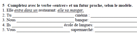 Conjuguez les verbes au futur - student2.ru