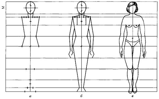 Рисование фигуры человека по представлению с применением пропорциональных схем - student2.ru