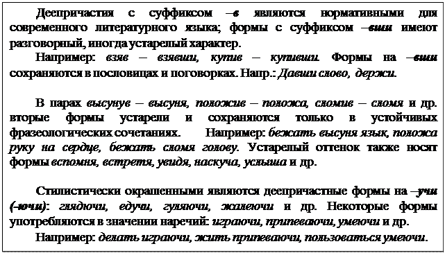 Формы глаголов, причастий и деепричастий - student2.ru