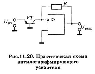 Антилогарифмирующий усилитель - student2.ru