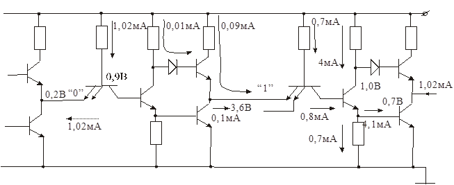 Цифровые элементы на биполярных приборах - student2.ru