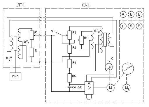 Дифференциально-трансформаторная система дистанционной передачи показаний - student2.ru