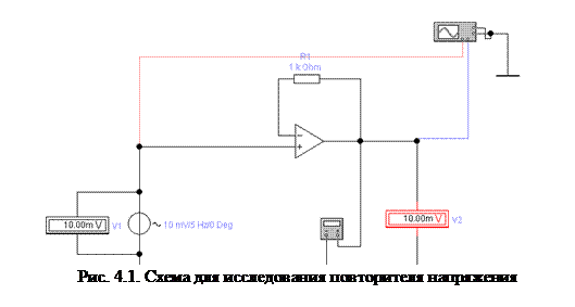 Исследование повторителя напряжения - student2.ru