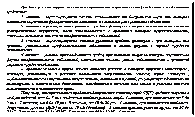 лассификация условий труда по факторам производственной среды. - student2.ru