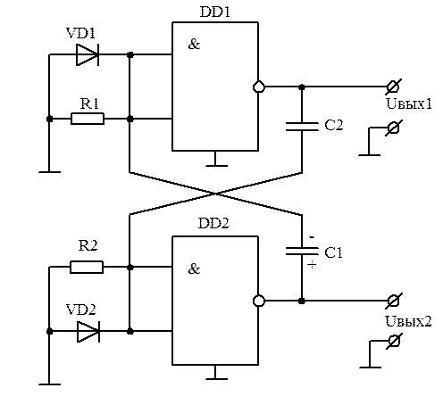 Мультивибраторы на потенциальных логических элементах - student2.ru