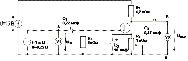 Порядок выполнения эксперимента. · Соберите цепь усилителя по схеме с общим истоком (рис - student2.ru