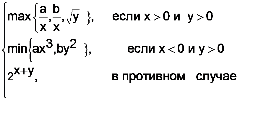 Пример 4.4.3-3. Написать процедуру-Function, которая присваивает переменной f наибольшее из значений двух переменных x и y. - student2.ru