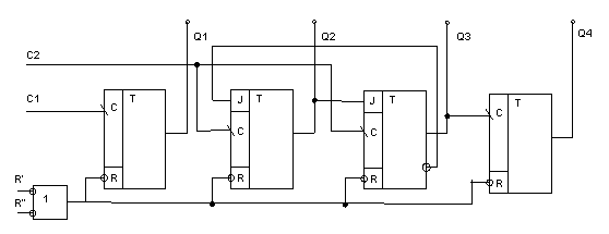 Счетчики ТТЛ с последовательным переносом - student2.ru