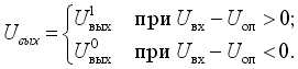 Схемы сравнения аналоговых сигналов. Особенности построения. Гистерезис переходной характеристики - student2.ru