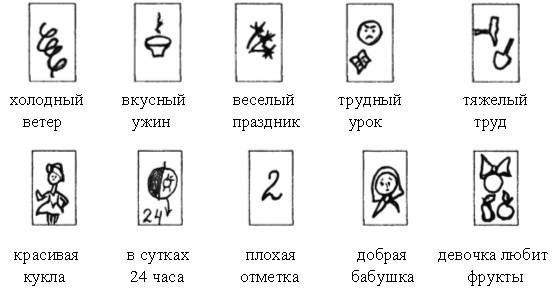 Упражнение на развитие зрительной опосредованной памяти. - student2.ru