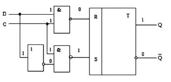 Выполнение лабораторной работы. Выполните исследование двухтактного синхронного триггера с асинхронной установкой и сбросом. - student2.ru