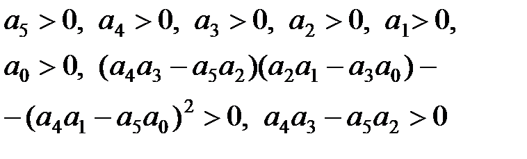 Алгебраические критерии устойчивости - student2.ru