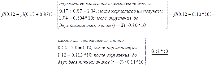 Арифметические операции в системе с плавающей точкой - student2.ru