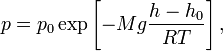 Барометрическая формула. Закон Больцмана для распределения частиц во внешнем потенциальном поле. - student2.ru
