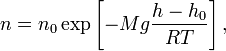 Барометрическая формула. Закон Больцмана для распределения частиц во внешнем потенциальном поле. - student2.ru