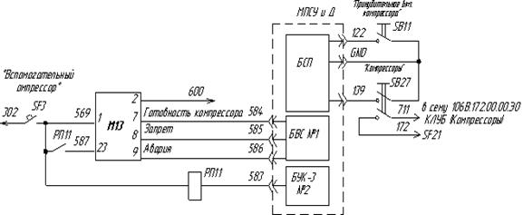 Цепи управления мотор-компрессором. Блок управления МК - student2.ru