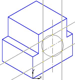 Часть 2. Построение изометрической проекции геометрических фигур - student2.ru