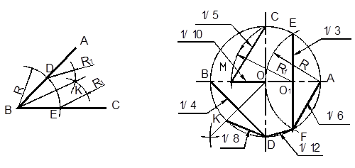 Деление окружности на равные части - student2.ru