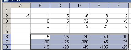 Действия с матрицами на компьютере в EXCEL - student2.ru