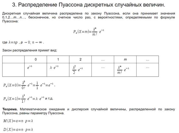 Дискретные случайные величины и основные законы их распределения. - student2.ru