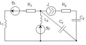 Для схемы задания 1 составить уравнения контурных токов и узловых - student2.ru
