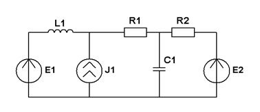 Для схемы задания 1 составить уравнения контурных токов и узловых. напряжений и решить их для численных значений: R1=R2= XL1 =XC1= XC2=100 Ом; - student2.ru