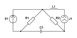 Для схемы задания 1 составить уравнения контурных токов и узловых. напряжений и решить их для численных значений: R1=R2= XL1 =XC1= XC2=100 Ом; - student2.ru
