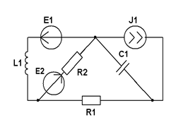 Для схемы задания 1 составить уравнения контурных токов и узловых. напряжений и решить их для численных значений: R1=R2= XL1 =XC1= XC2=100 Ом; - student2.ru