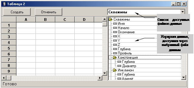Файлы данных в электронной таблице - student2.ru