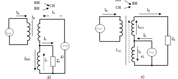 Формирование токов в общей и последовательной обмотках при автотрансформаторном , трансформаторном и комбинированном режимах . - student2.ru