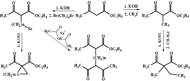 Глава 15 Дикарбонильные соединения. Свойства 1,3-дикетонов, ацетоуксусного и малонового эфиров - student2.ru