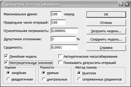 Использование надстройки «Поиск решения» - student2.ru