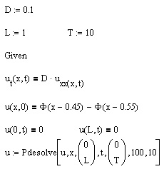 Исследование решений уравнения параболического типа - student2.ru