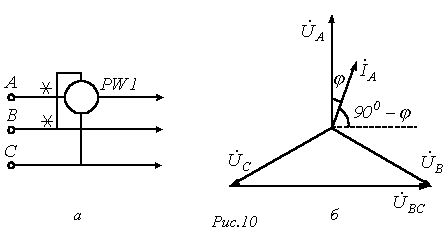 Измерение мощности в трехфазных цепях - student2.ru