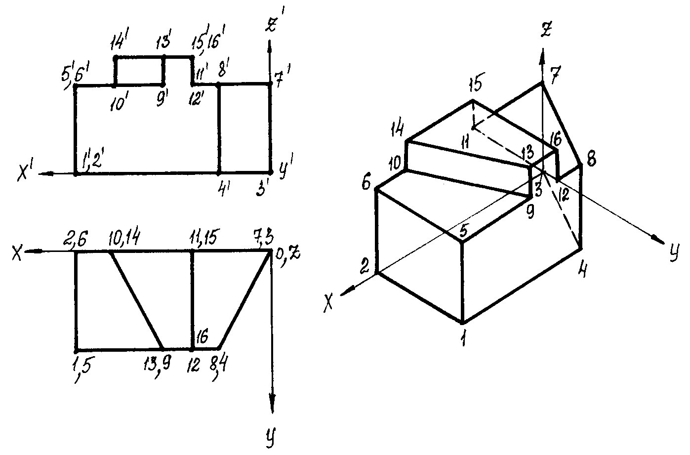 изображение в аксонметрии правильных и неправильных геометрических тел - student2.ru