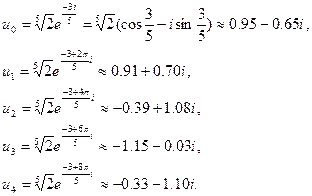 Извлечение корня из комплексного числа - student2.ru