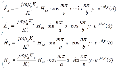 Хвилі типу Н в прямокутному хвилеводі - student2.ru