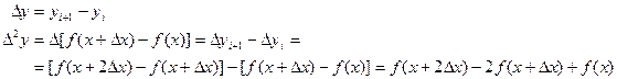 Конечные разности различных порядков. - student2.ru