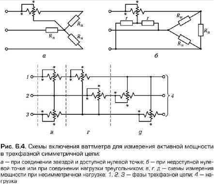 Лекция 11. Измерение активной мощности и энергии в цепях трехфазного переменного тока - student2.ru