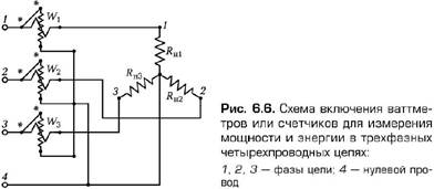 Лекция 11. Измерение активной мощности и энергии в цепях трехфазного переменного тока - student2.ru