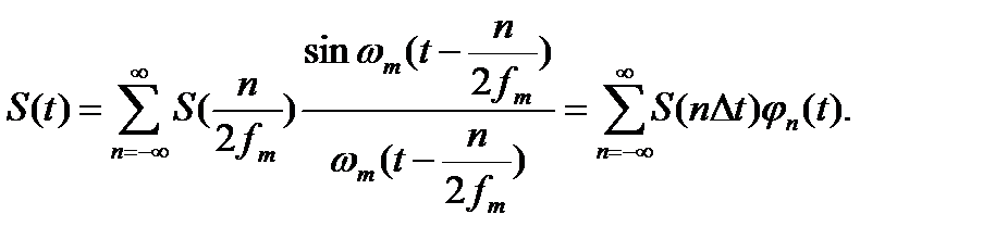 Лекция№3. Представление сигналов с ограниченной полосой частот в виде ряда Котельникова - student2.ru