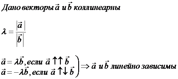 Линейная зависимость векторов. Геометрический смысл линейной зависимости двух и трех векторов. - student2.ru