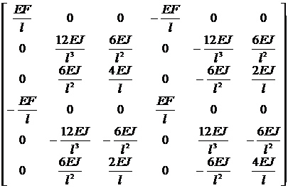 Матрица жесткости КЭ в местной системе осей координат - student2.ru