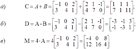 Матрицы и определители. Линейные операции над матрицами - student2.ru