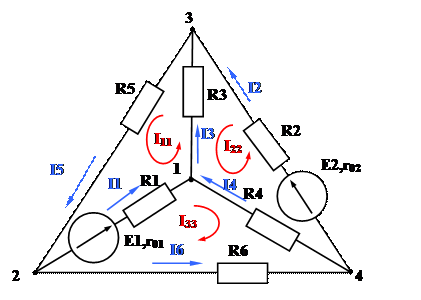 Метод узловых и контурных уравнений - student2.ru