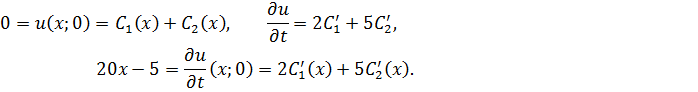 Методом характеристик привести уравнение к каноническому виду и найти решение задачи Коши - student2.ru