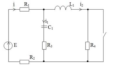 Начальные условия находим из схемы до коммутации - student2.ru