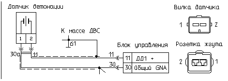 Обрыв сигнального провода датчика детонации - student2.ru