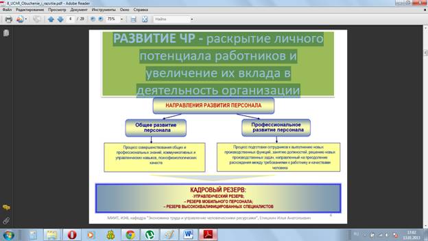 Обучение - процесс, в ходе которого работники приобретают знания и навыки, необходимые для достижения производственных целей - student2.ru
